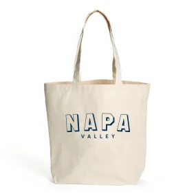 10 Oz. Natural Canvas Market Tote Printed with a Customizable BLOCK SPORT Design