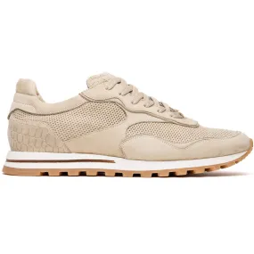 66-246-SND MILO Suede & Mesh Trainer Sand