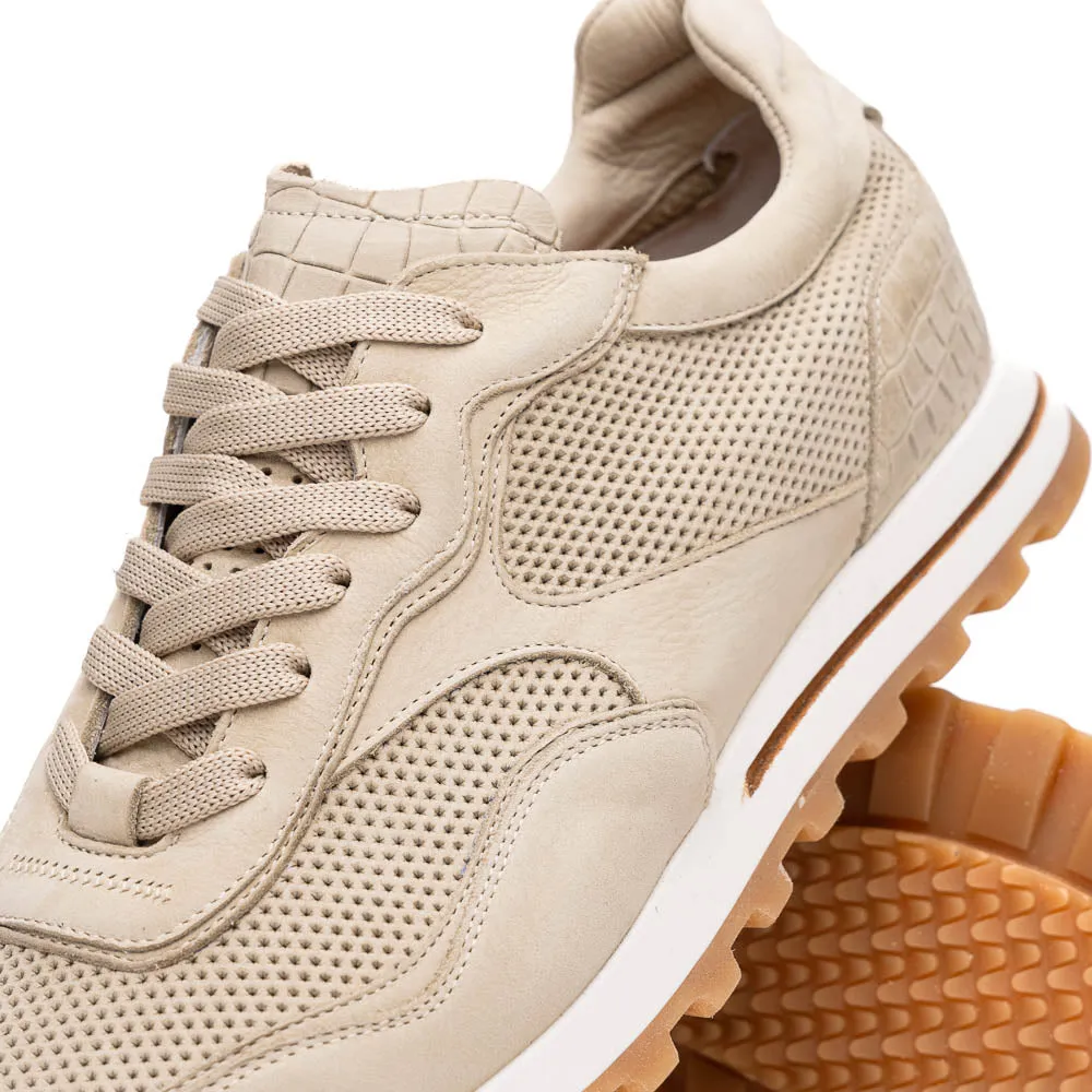 66-246-SND MILO Suede & Mesh Trainer Sand