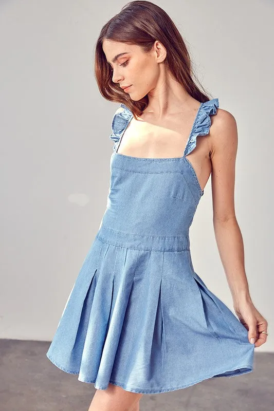 A LINE OPEN BACK DRESS