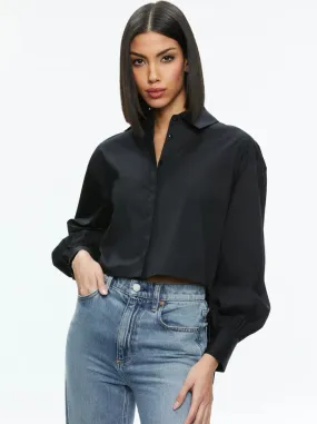 Alice   Olivia - Finely High Low Blouse - Black