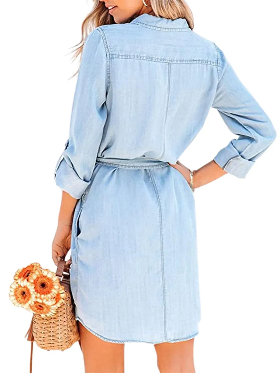 Alluring Casual Denim Dress