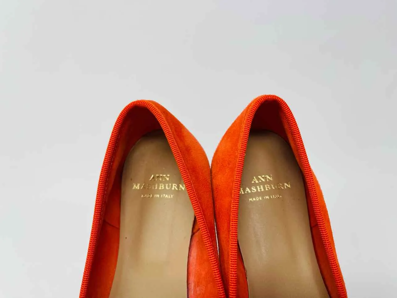 Ann Mashburn Size 6.5 Orange Bow(s) Suede Shoes Flats