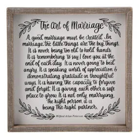 Art of Marriage Framed Board - Large