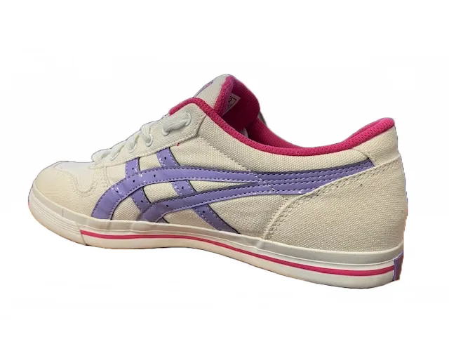 Asics women's sneakers shoe in canvas Aaron H900Q 0134 lilac white