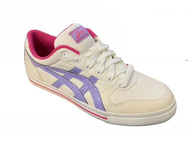 Asics women's sneakers shoe in canvas Aaron H900Q 0134 lilac white