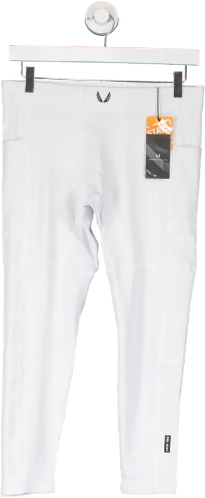 ASRV White Warplex Side Pocket 3/4 Length Leggings UK M