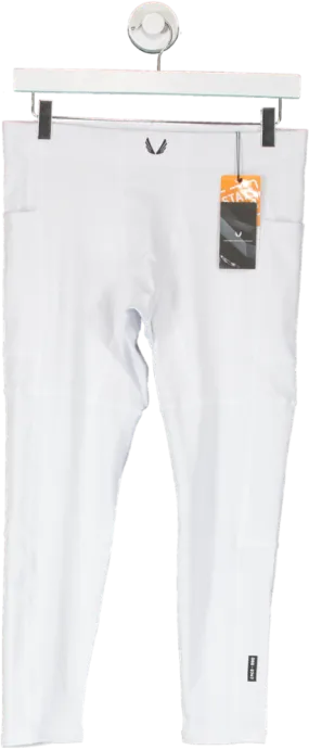 ASRV White Warplex Side Pocket 3/4 Length Leggings UK M