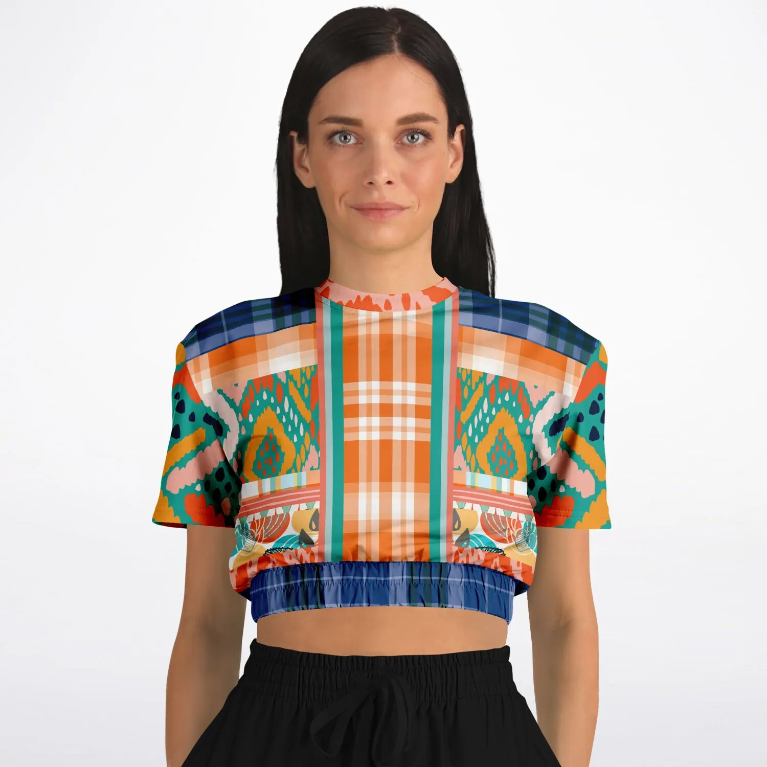 Billie Jean Short Sleeve Cropped Eco-Poly Sweater