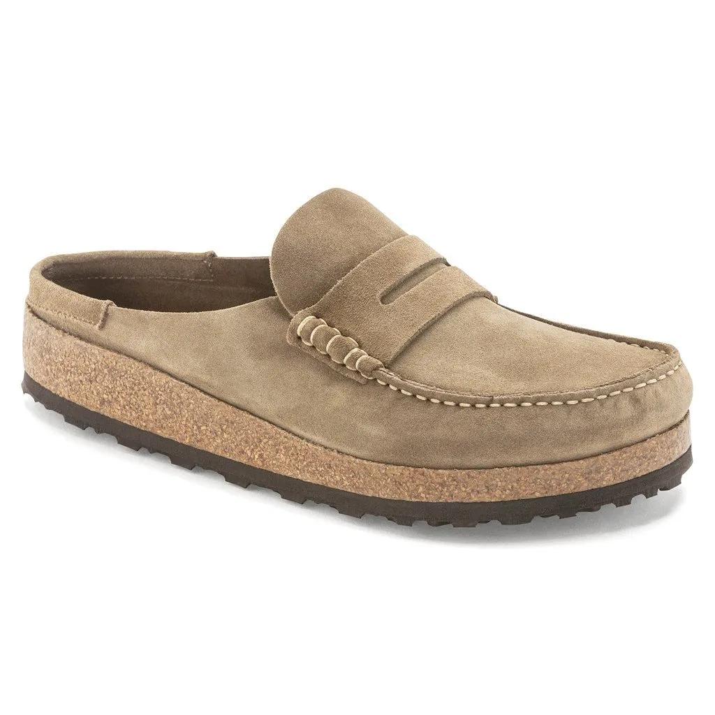 Birkenstock Naples Suede Leather clog Taupe