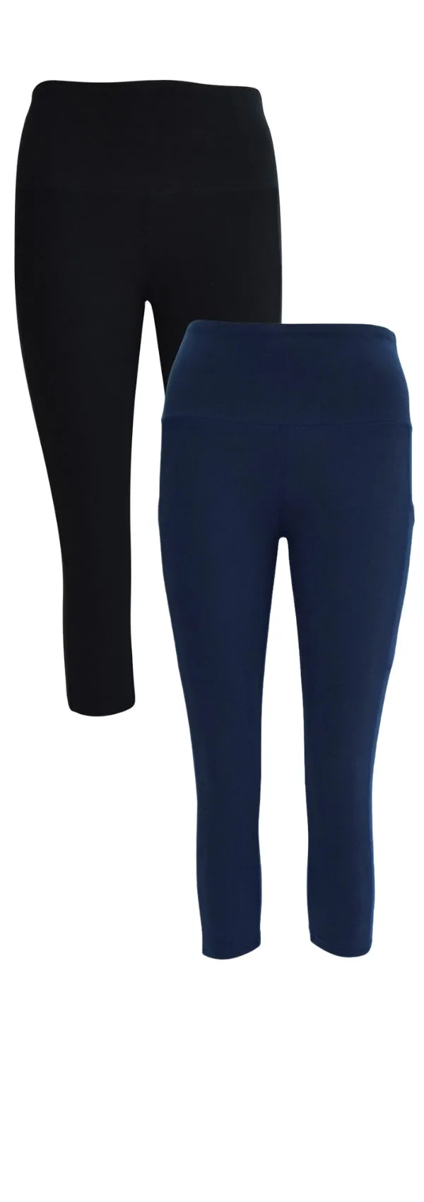 Black & Navy Leggings   Pockets