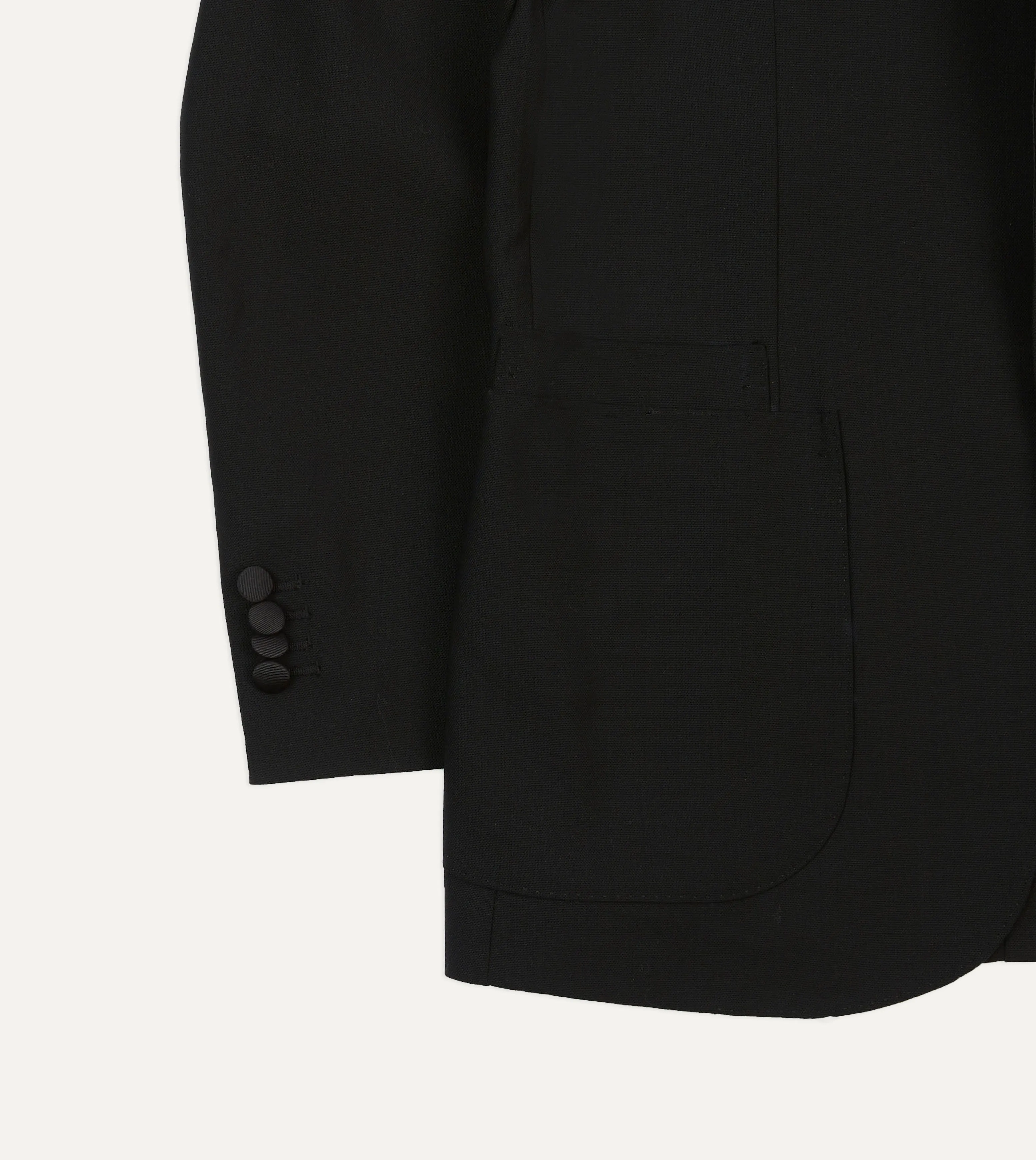 Black Tropical Wool Dinner Jacket