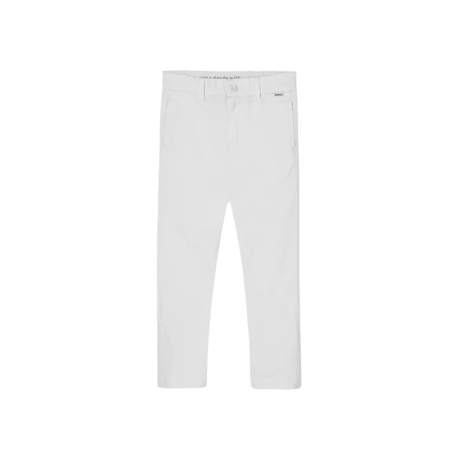 Boboli Children's stretch satin trousers 738042 1100 white