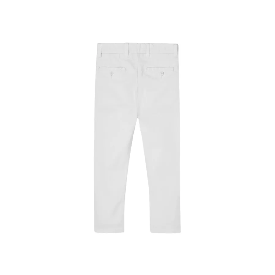 Boboli Children's stretch satin trousers 738042 1100 white