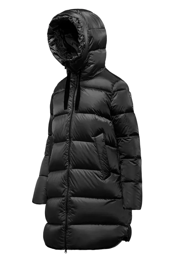 Bomboogie women's down jacket in shiny nylon Geneva CW6630TDLC3 90 black