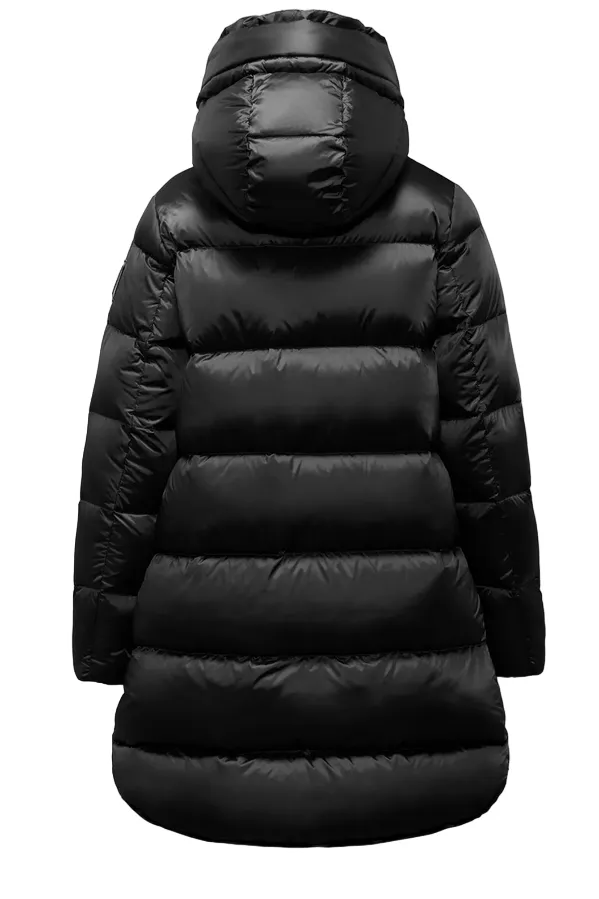 Bomboogie women's down jacket in shiny nylon Geneva CW6630TDLC3 90 black