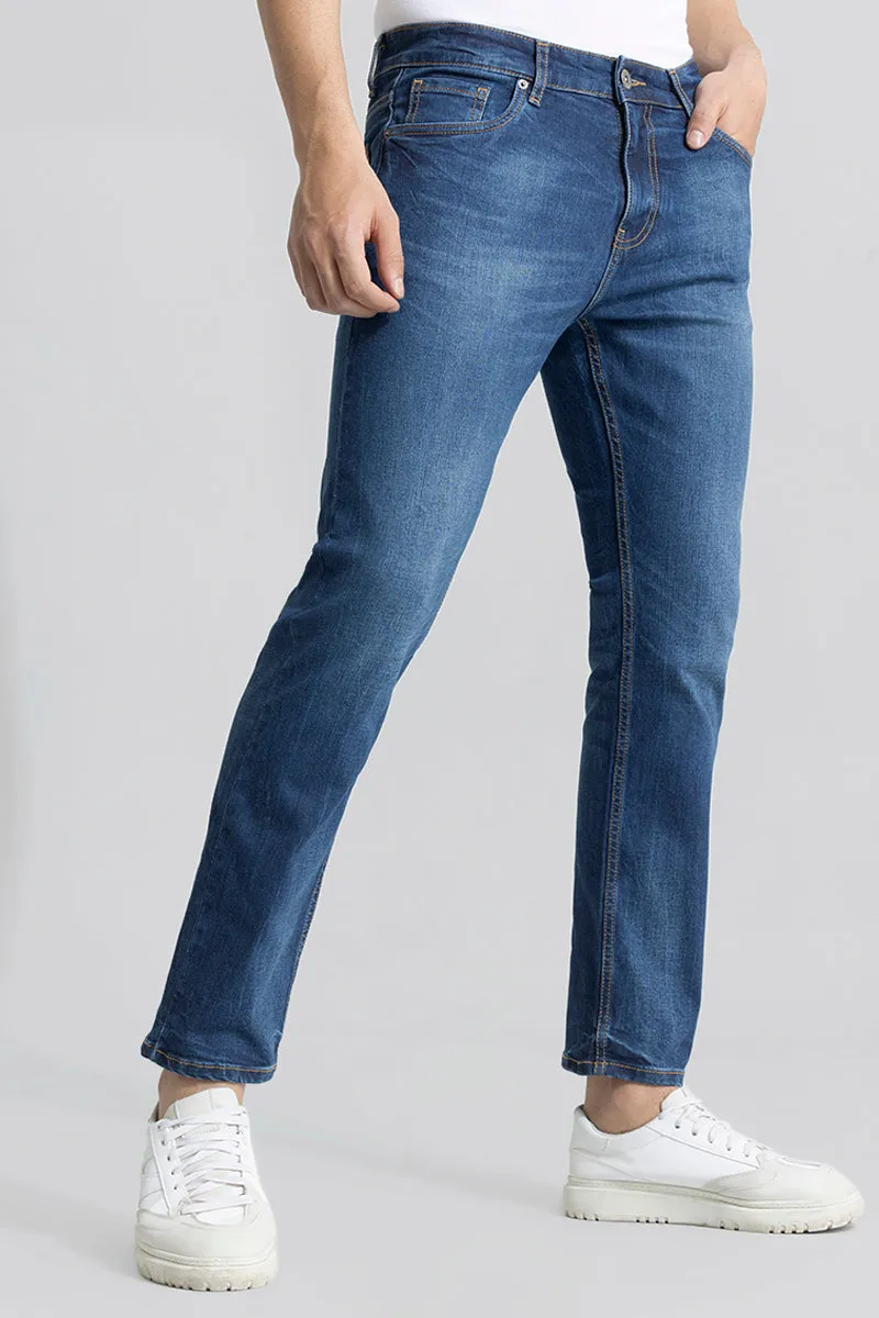 Cascade Prussian Blue Comfort Fit Jeans