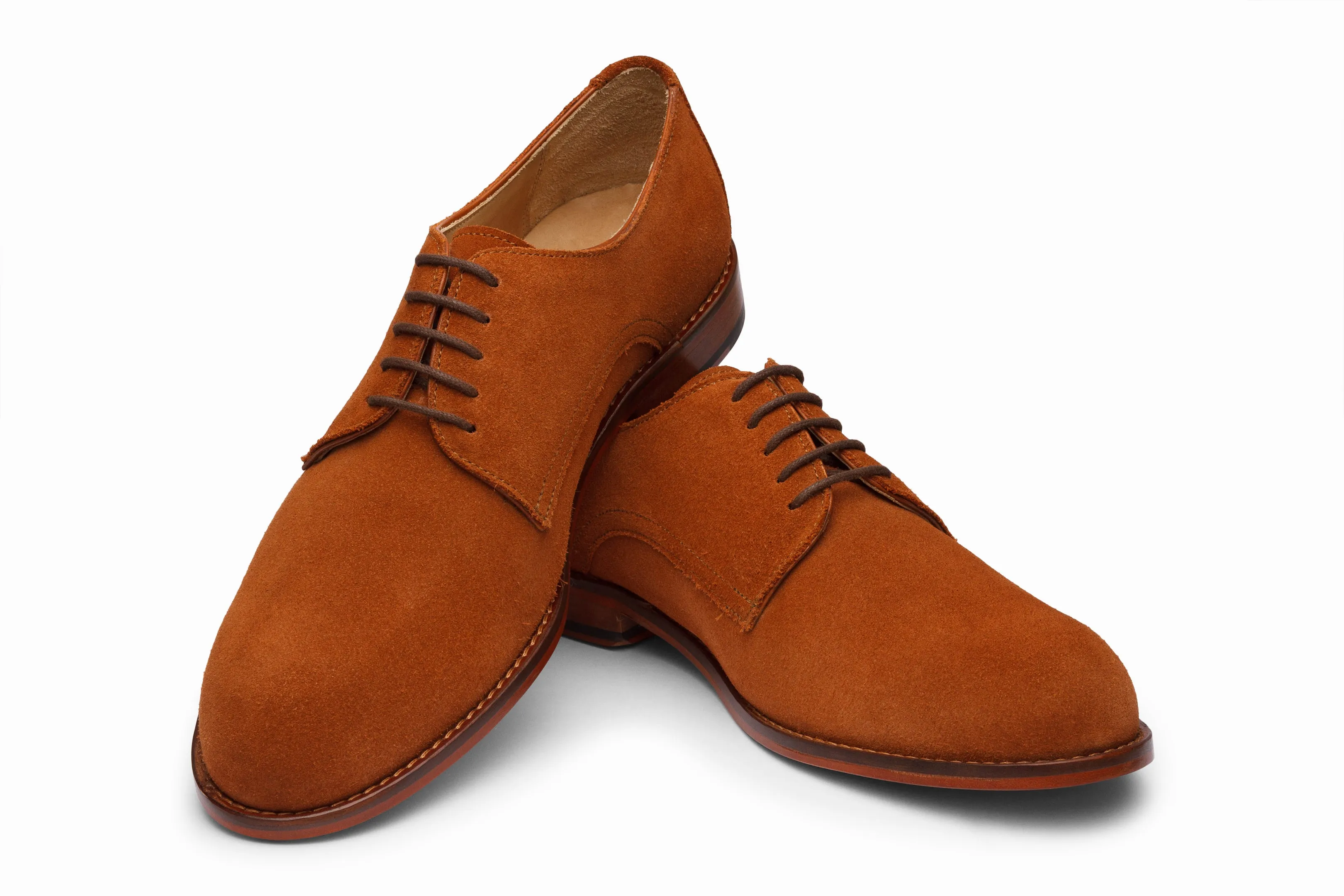 Casual Derby - Rust Suede