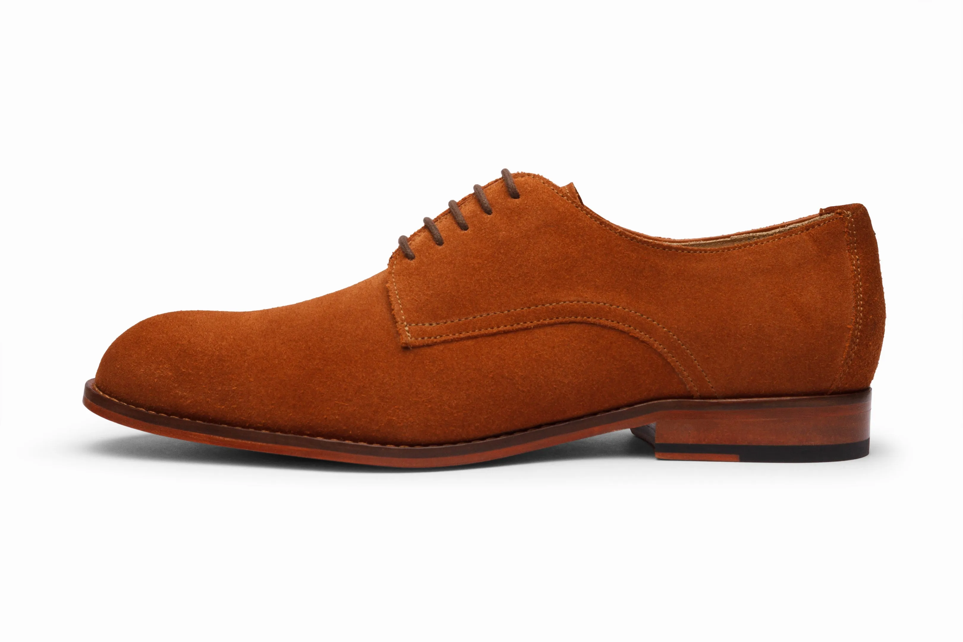 Casual Derby - Rust Suede