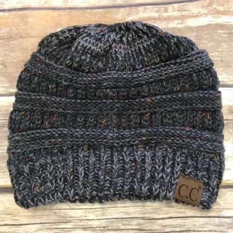 C.C. Flecked Ponytail Beanie