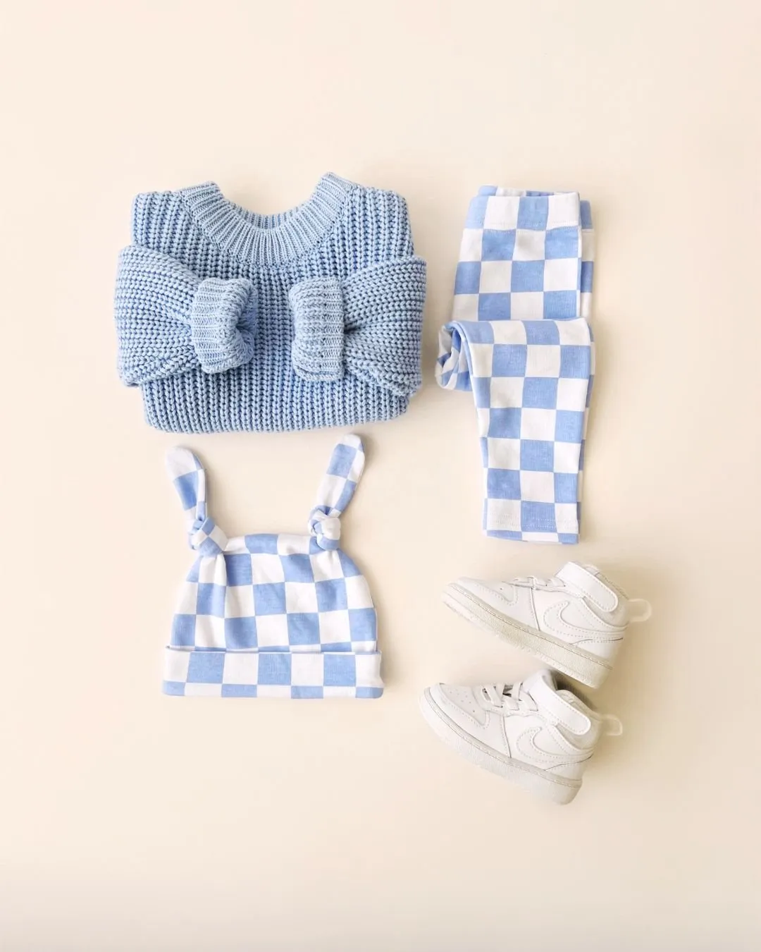 Checkered Leggings | Blue