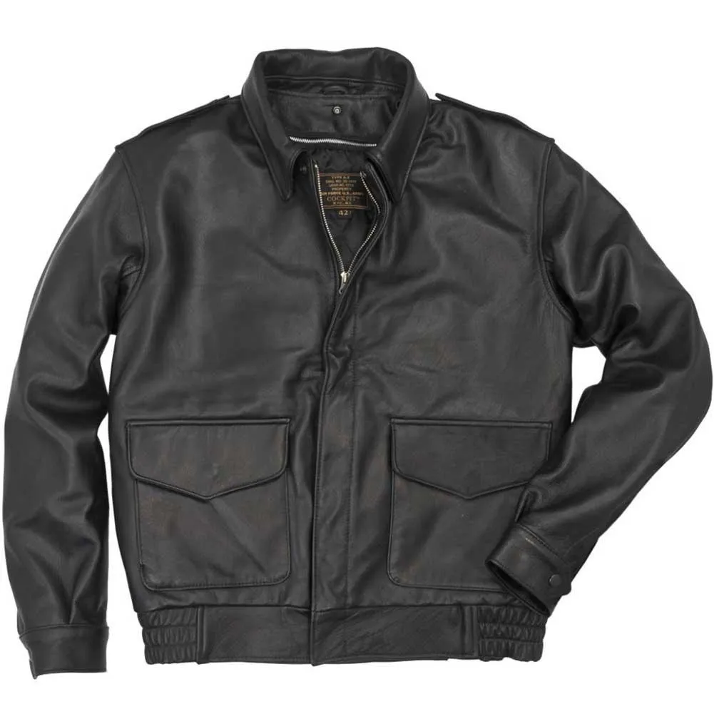 Cockpit USA Mens Flight Crew Leather Jacket