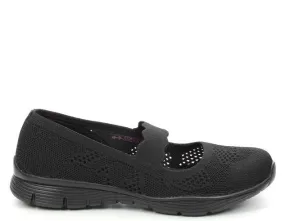 Espadrile dama SKECHERS SEAGER PITCH OUT 158081-BBK negru