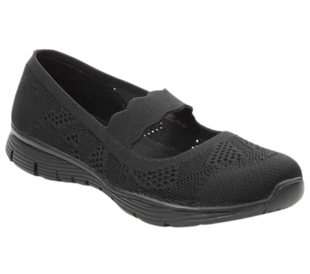 Espadrile dama SKECHERS SEAGER PITCH OUT 158081-BBK negru