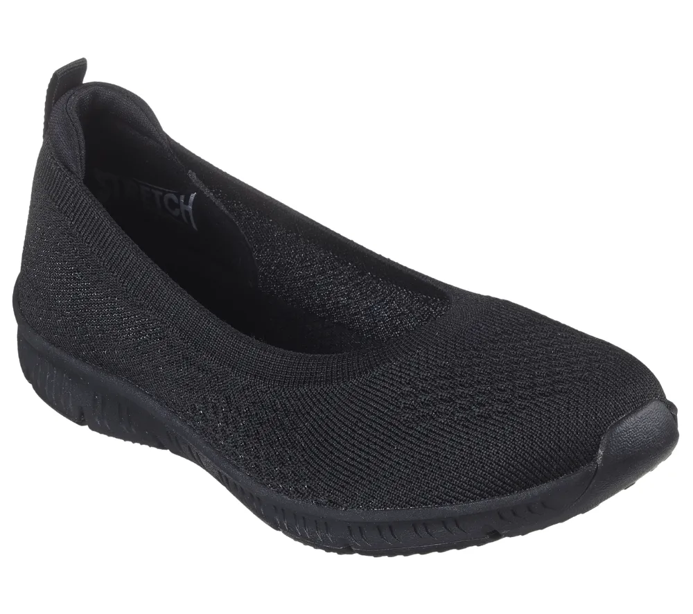 Espadrile sport, dama, SKECHERS BE-COOL-BREEZY DAZE 100625-BBK negru, textil