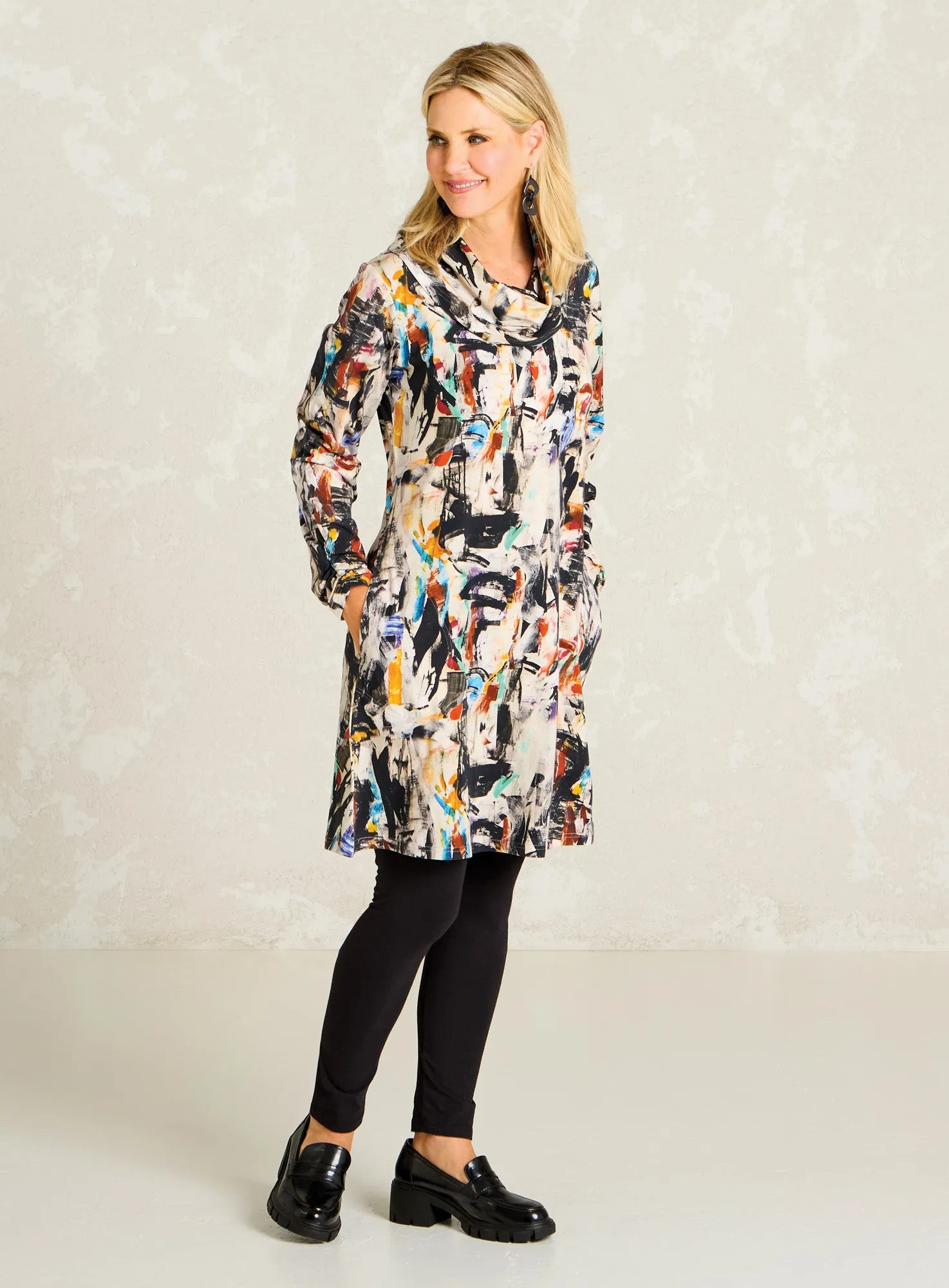 Expressionism Dress and Leggings Outfit