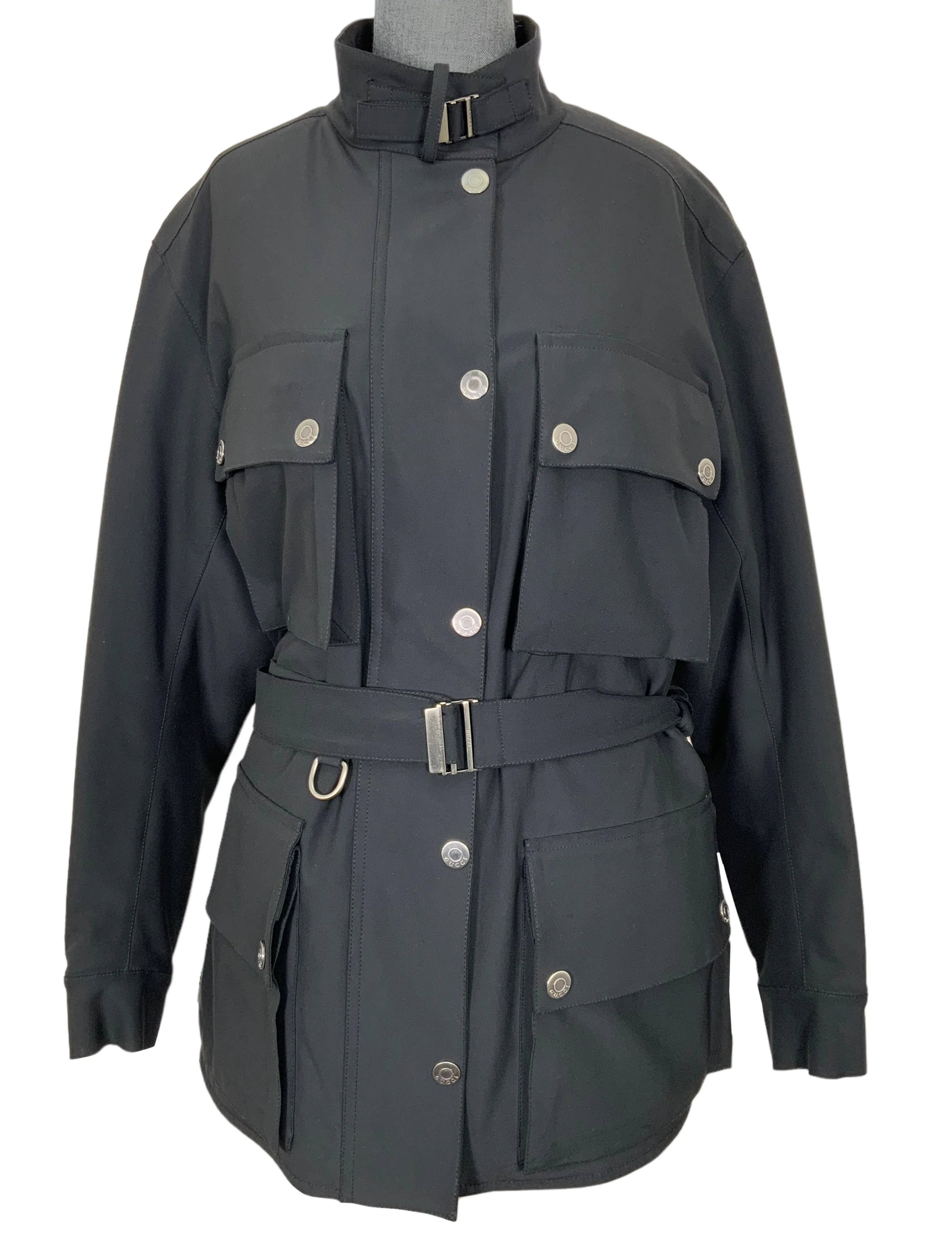 GUCCI Polyester Belted Utility Jacket Size M