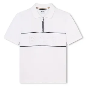 Hugo Boss Boys White Polo _ J50708-10P