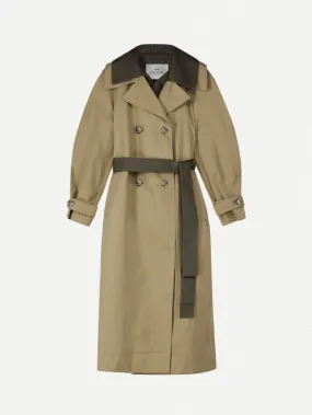 Les Coyotes De-constructed trench coat khaki