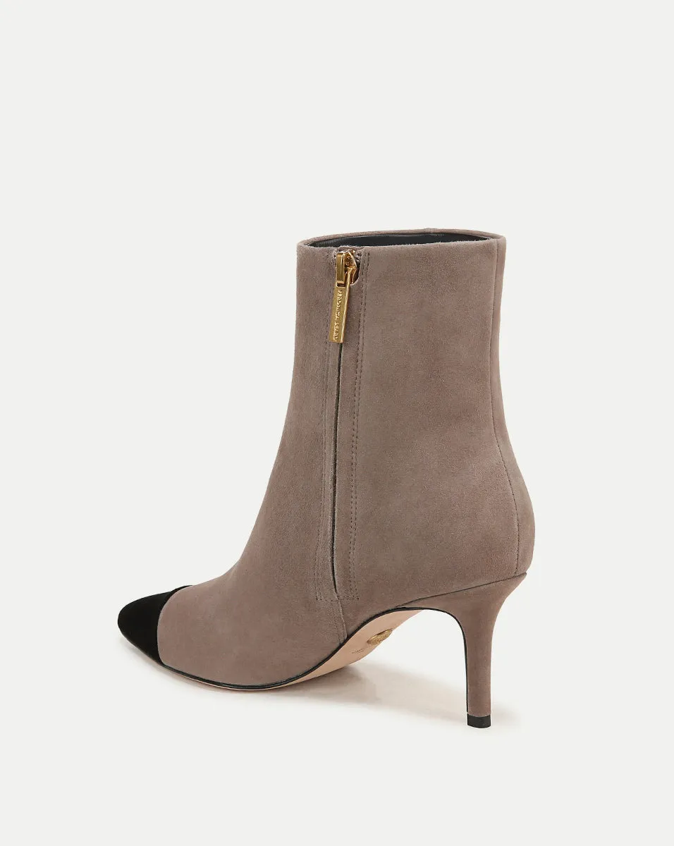 Lisa Cap-Toe Mid-Heel Bootie