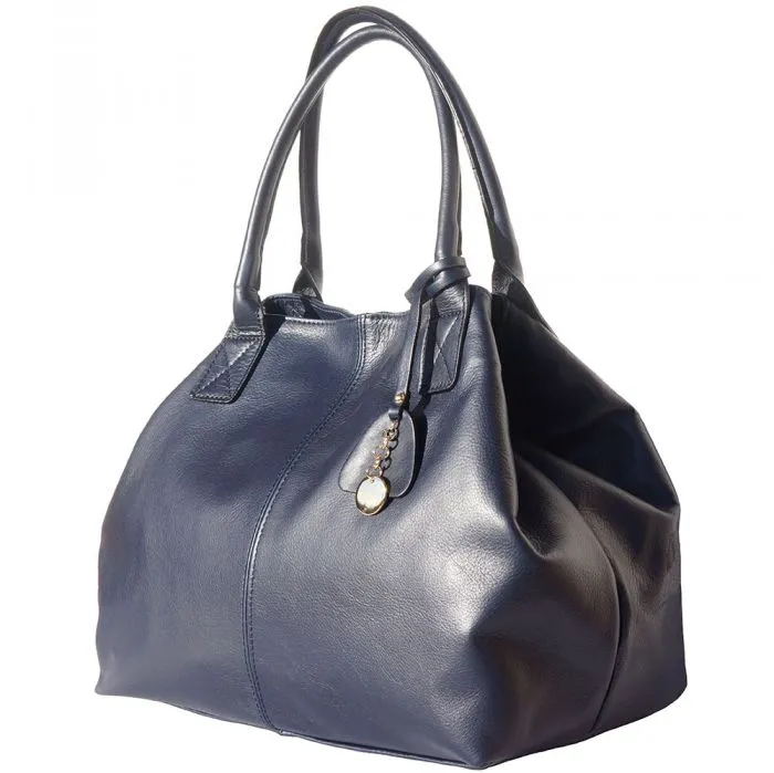 Lovely Loretta Leather Tote Bag with Double Handle