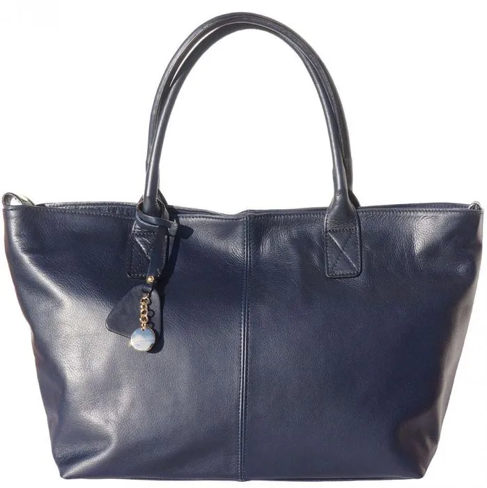 Lovely Loretta Leather Tote Bag with Double Handle