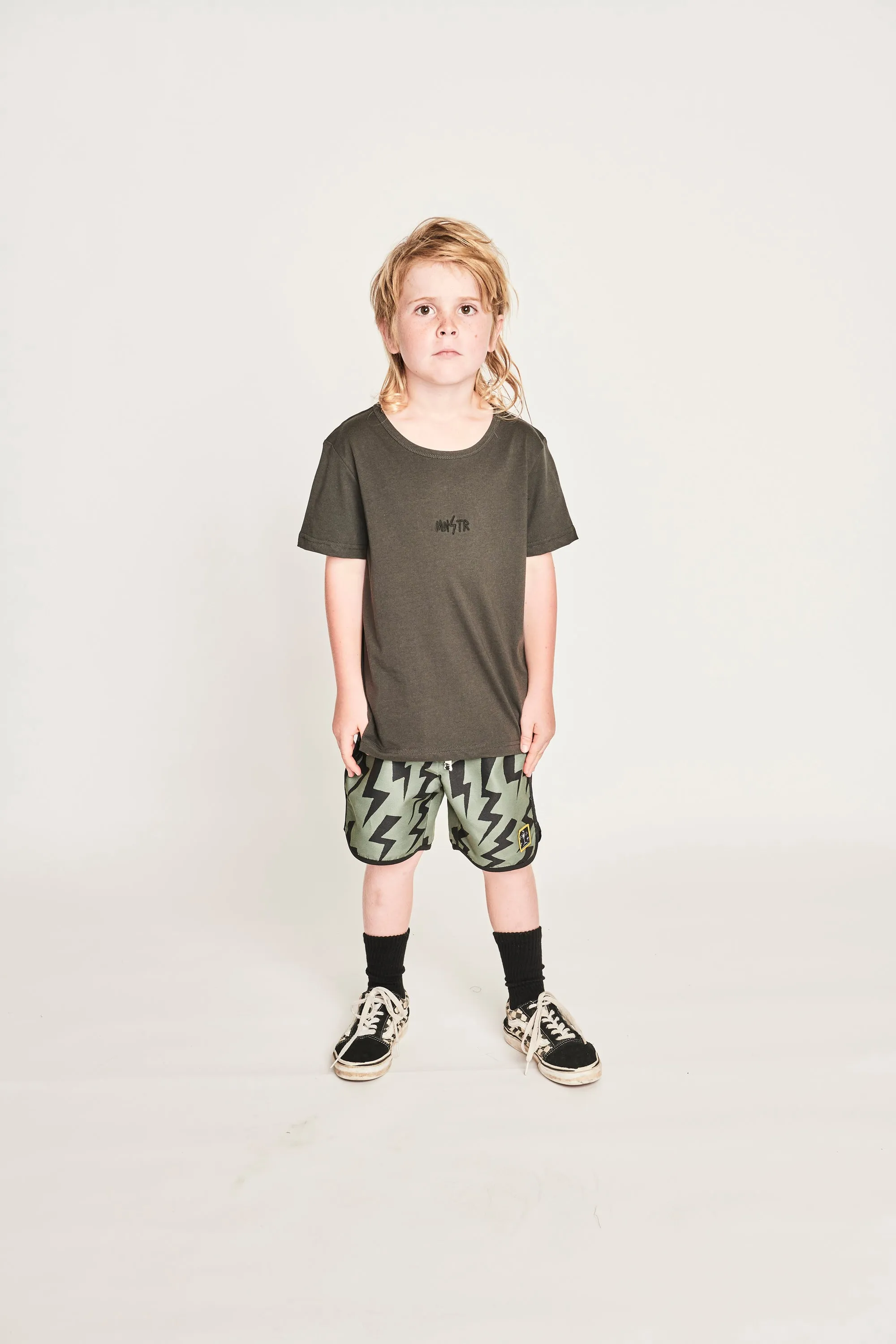 Munster Kids Zapper Boardies - Olivine