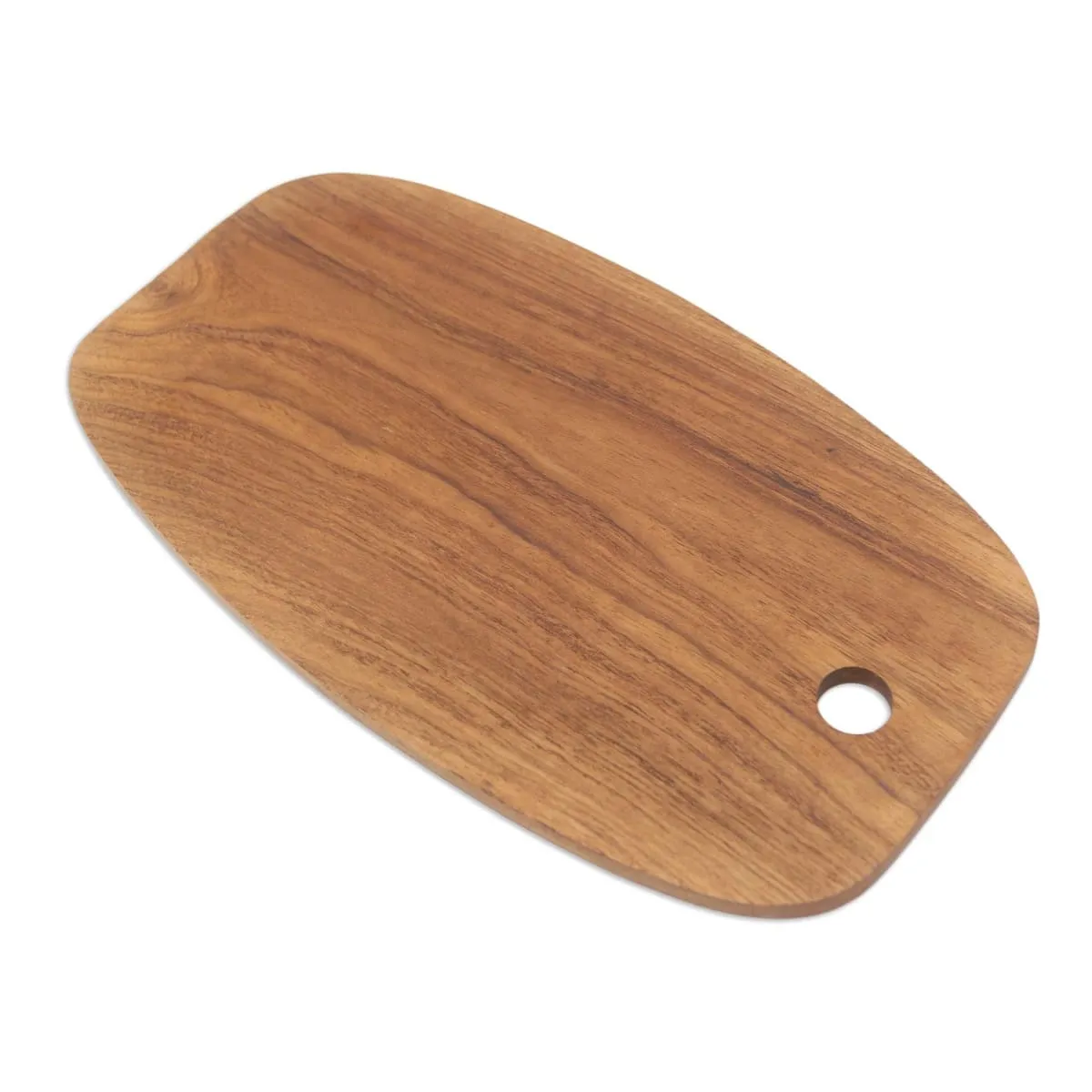 Novica Classic Oval Teak Wood Cutting Board