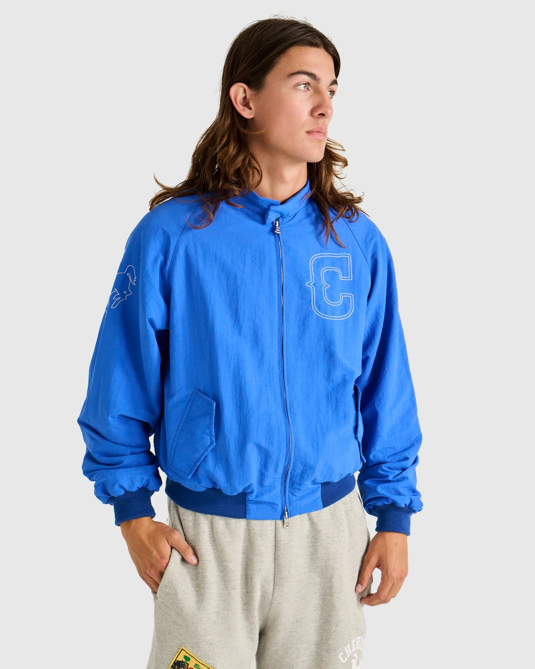 Nylon Championship Jacket (Cobalt)