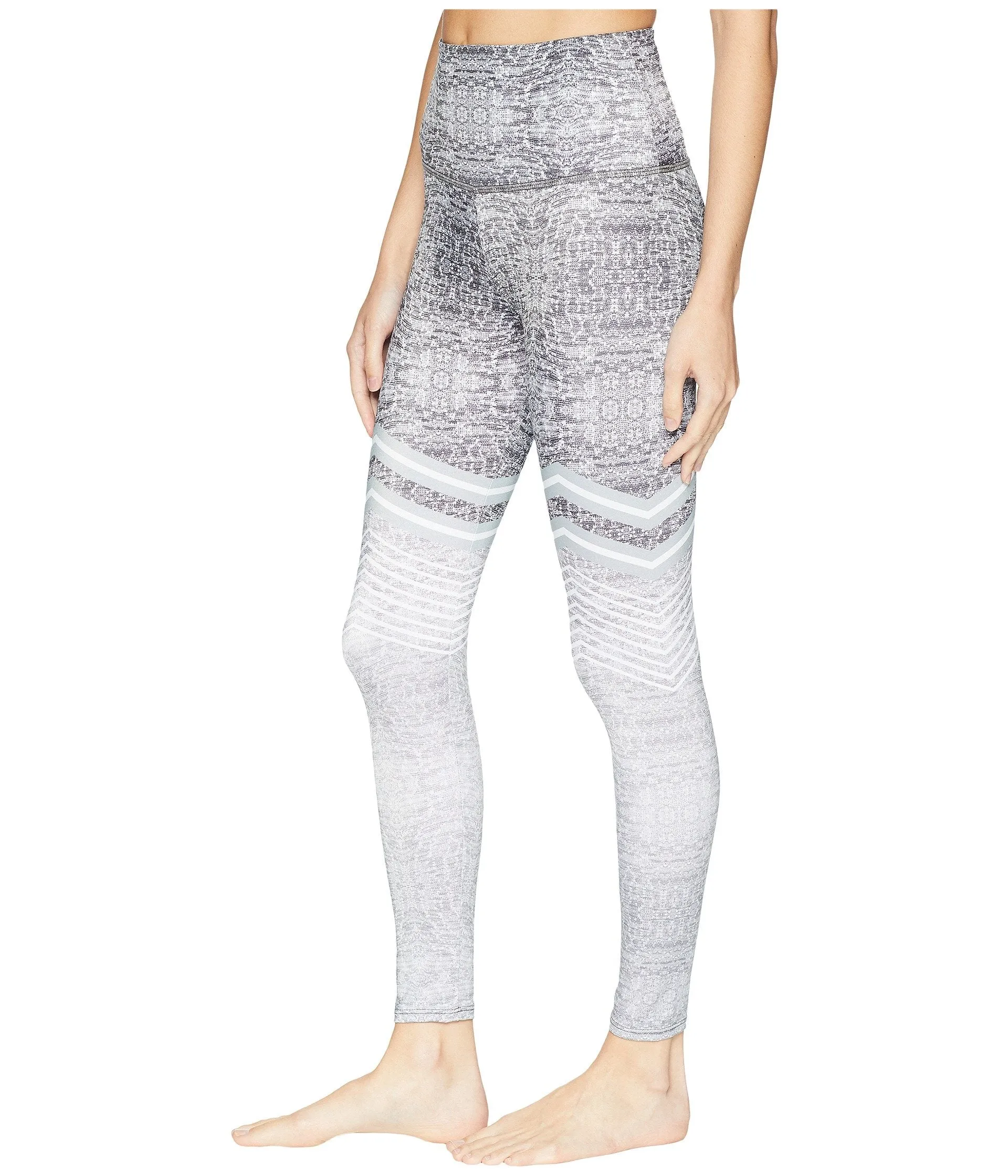 Onzie High Rise Graphite Chevron Leggings