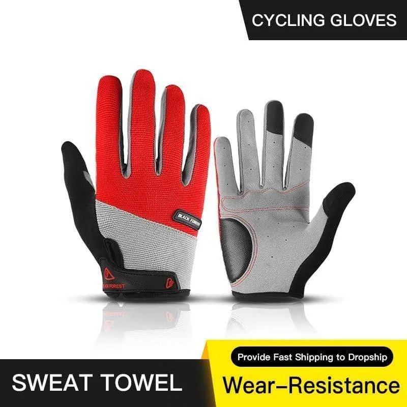 Outdoor Men's Full Finger Cycling Gloves Guantes Ciclismo Road Mountain Bike MTB Gloves Long Finger Bicycle Gloves M L XL