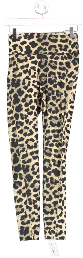 P.E Nation Brown Animal Print Valley Leggings UK M