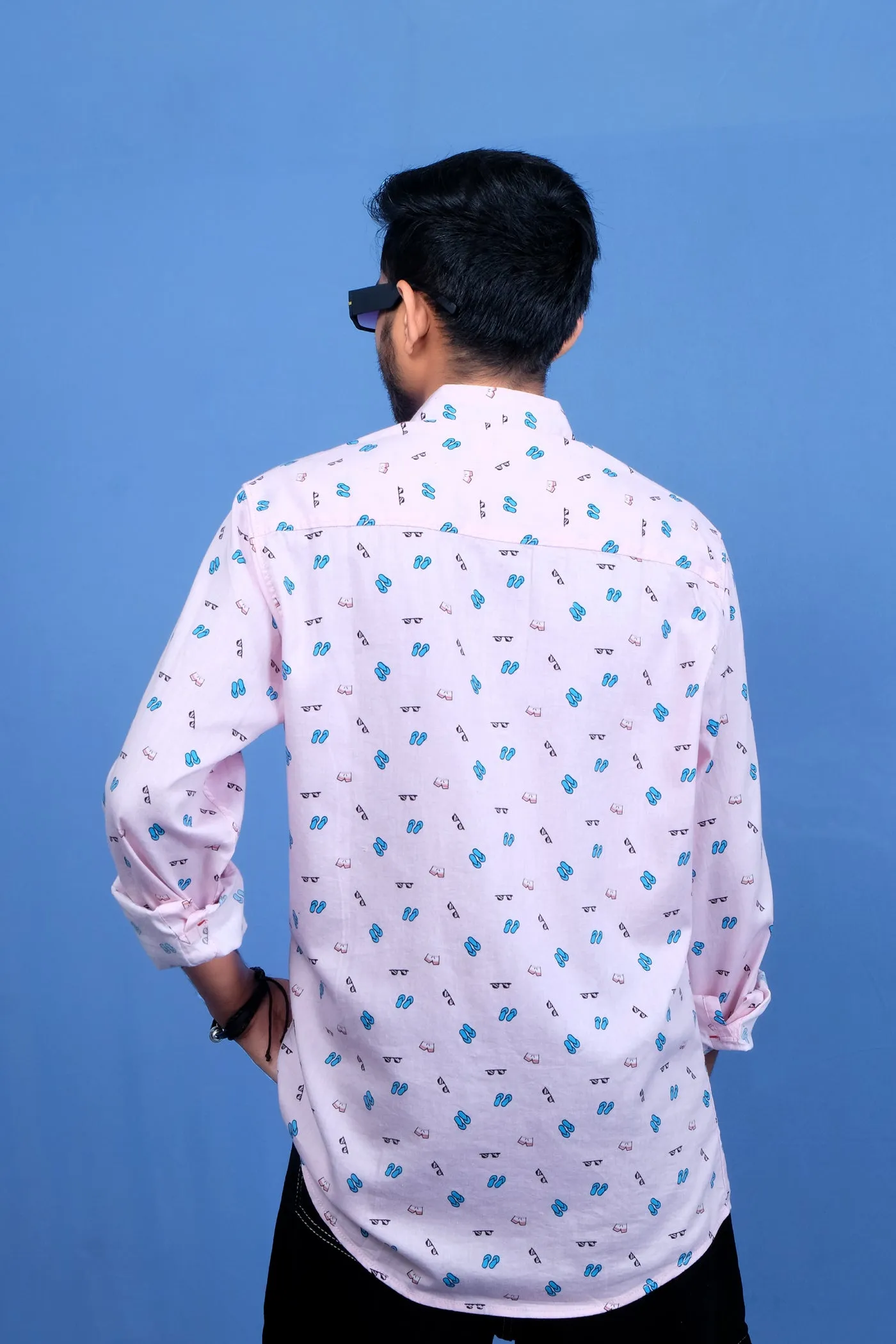 Pink Printed Casual Shirt