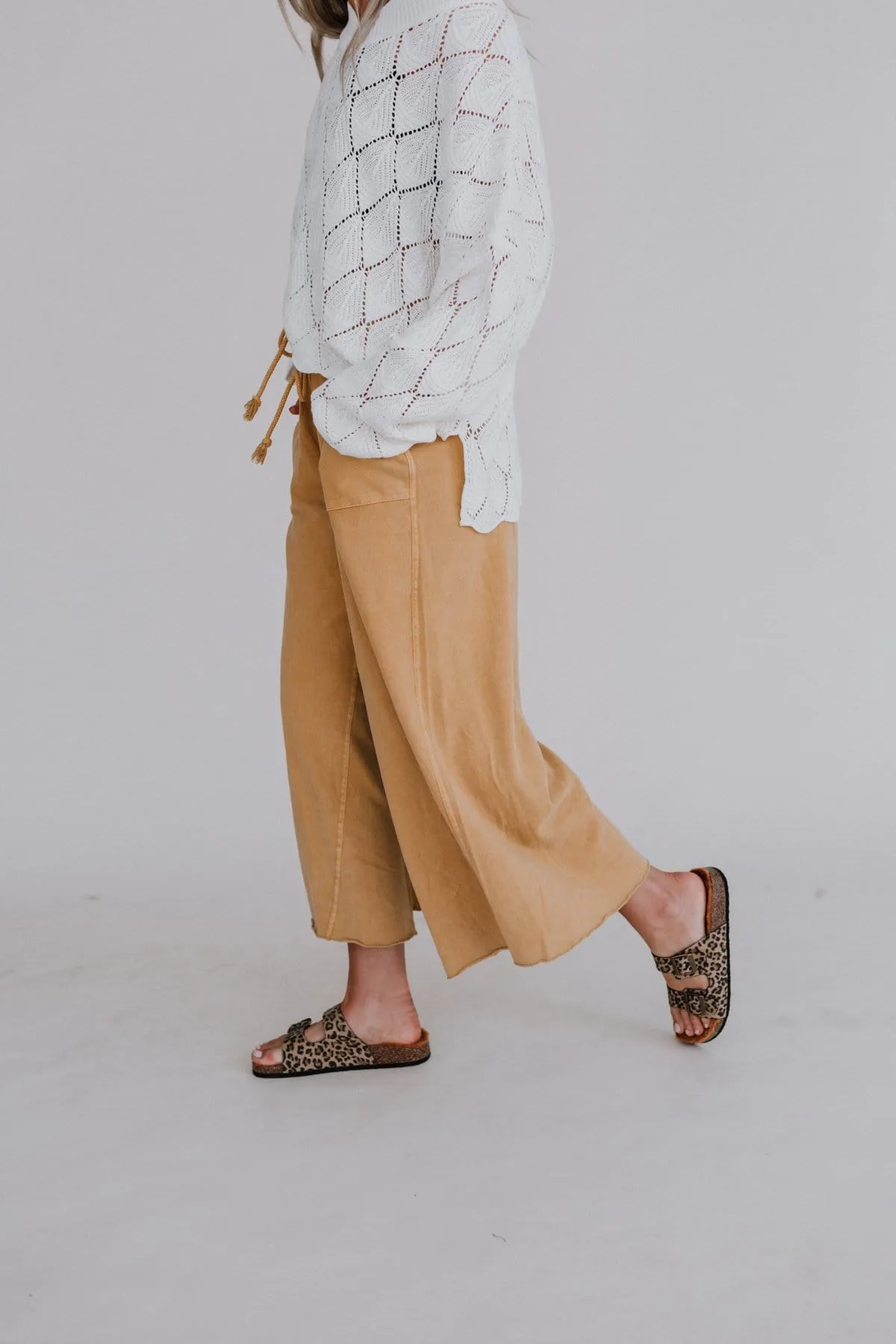 Relaxing Robin Wide Leg Pant - Mustard