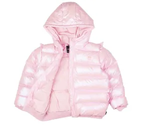 Rock Your Kid - PINK METALLIC FAIRY WINGS HOODED PADDED JACKET WITH LINING