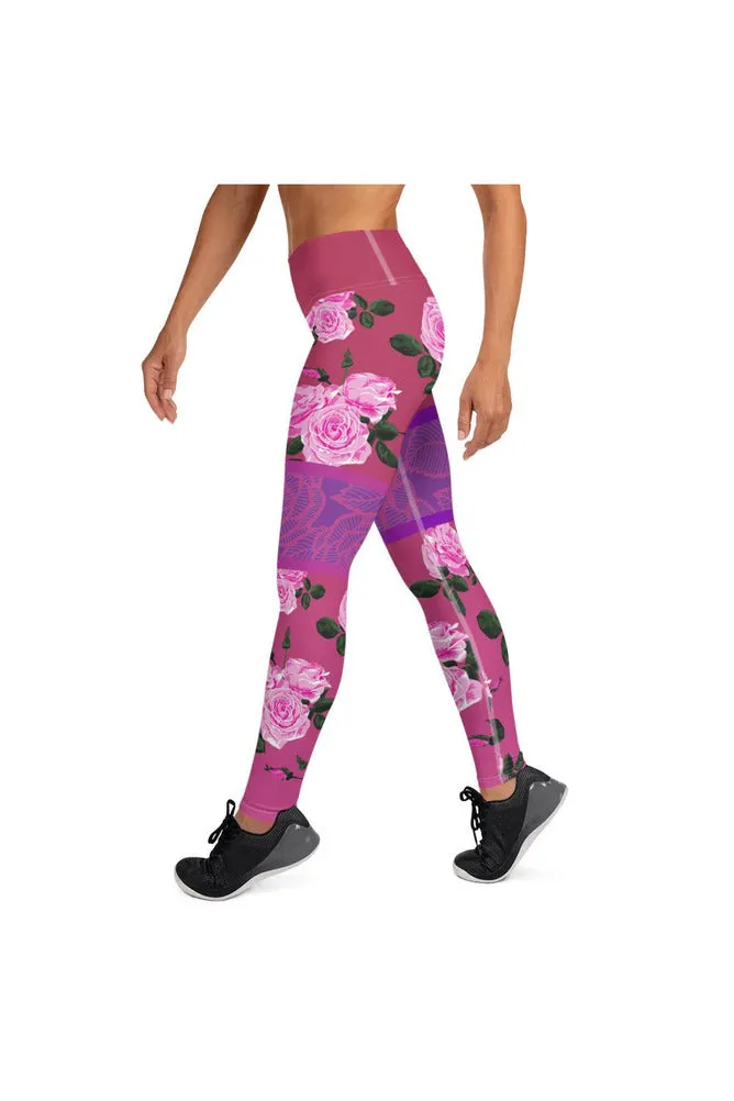 Rose Kimono Yoga Leggings