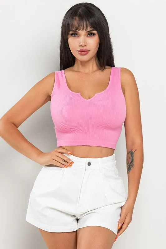 Sleeveless Seamless Crop Top