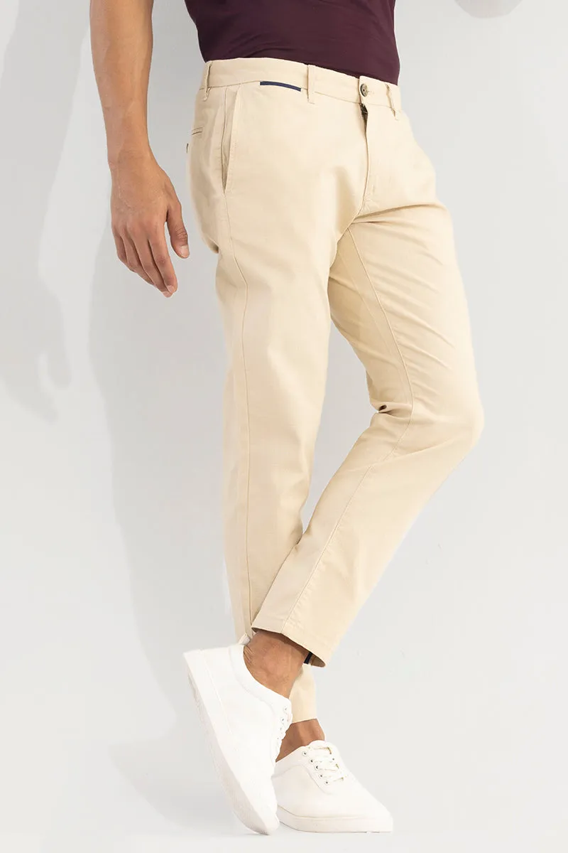 Stygian Beige Linen Pant