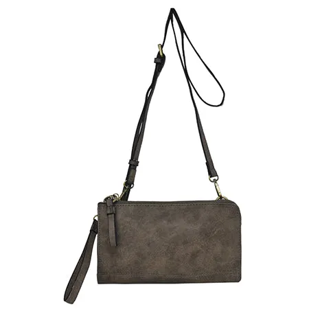 Taupe Gary Faux Leather NGIL Crossbody/Wristlet