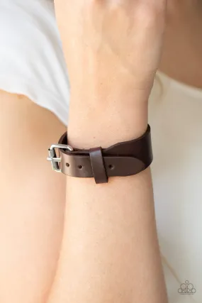 Tougher Than Leather - Brown Paparazzi Bracelet